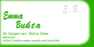 emma bukta business card